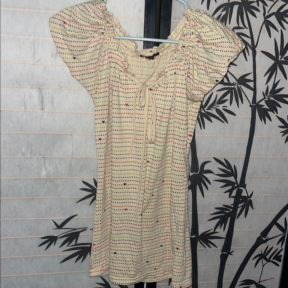 Cream Polka Dot Blouse